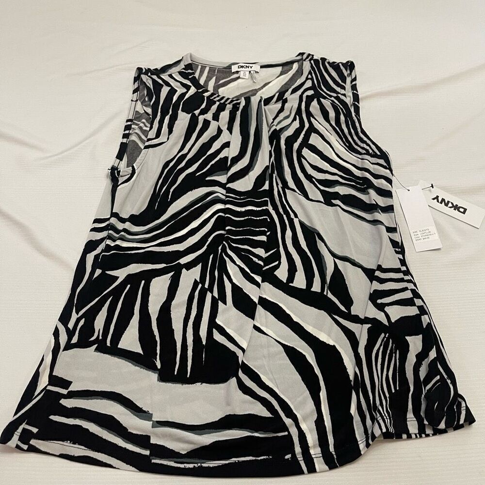 NWT DKNY Black Grey Tank Top Size XL NEW